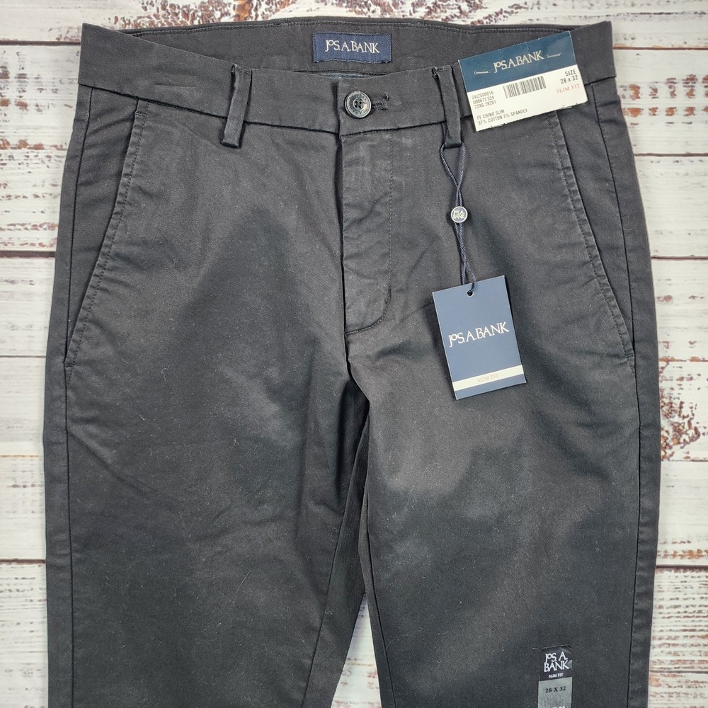 Jos. A. Bank 1905 Collection Slim Fit Chino Pants Mens 28x32 Navy Blue NWT